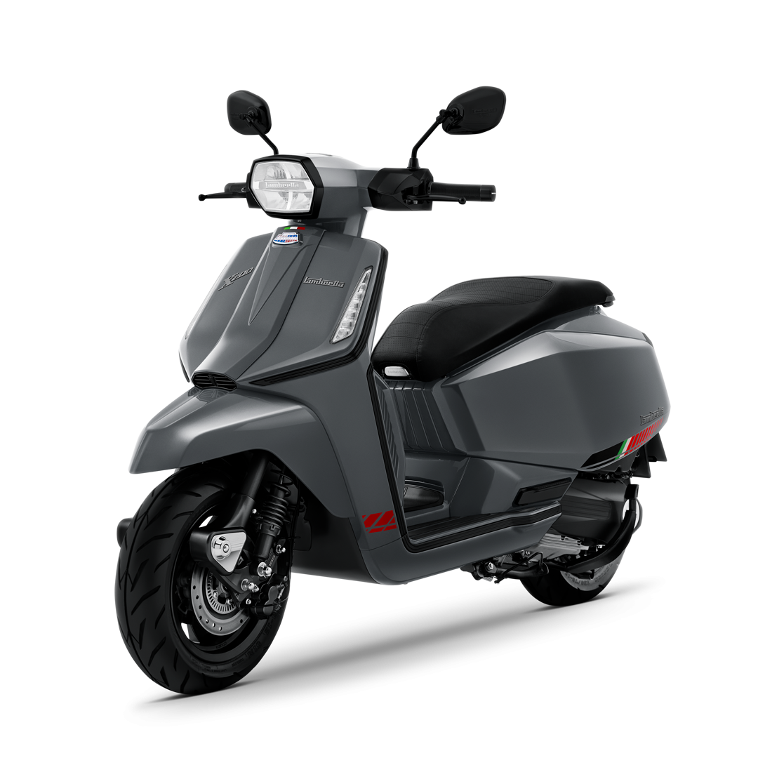 รถมอเตอร์ไซค์ แลมเบรตต้า Lambretta V200 GP 2023 สีเทาผ่อนถูก ดอกเบี้ยต่ำ โดย 52 โมเดิร์นไบค์