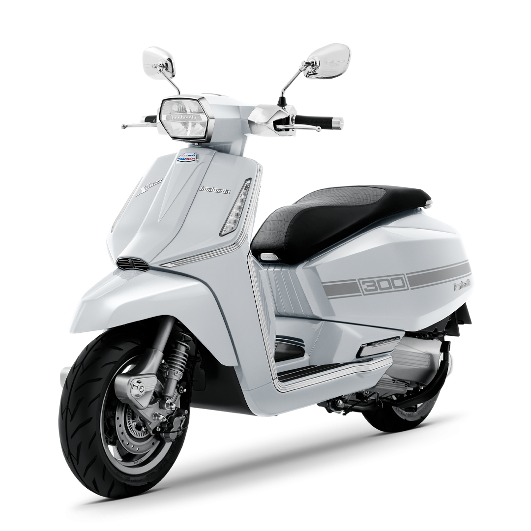 รถมอเตอร์ไซค์ แลมเบรตต้า Lambretta X300SR 2024 สีขาว ผ่อนถูก ดอกเบี้ยต่ำ โดย 52 โมเดิร์นไบค์