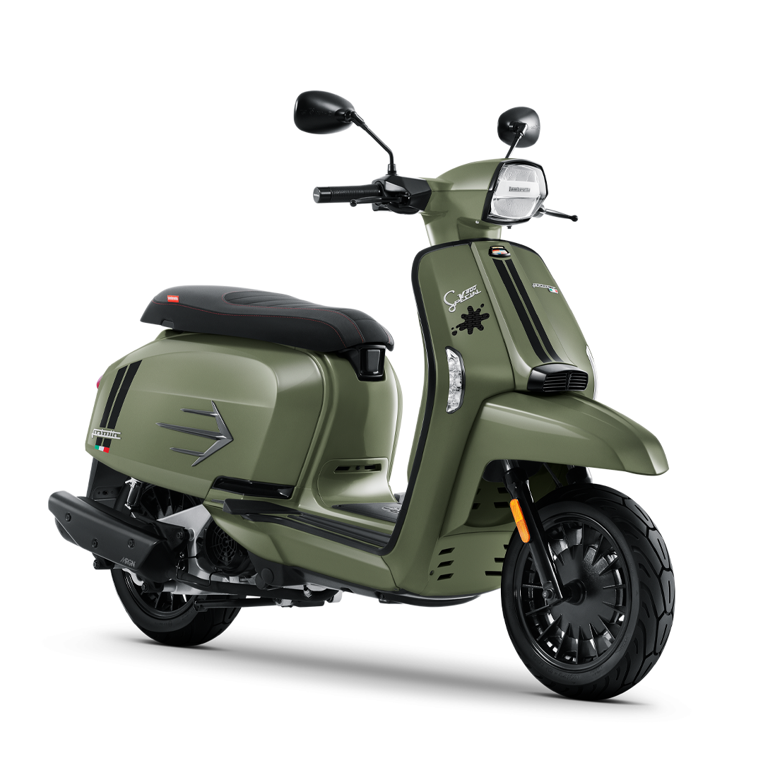 รถมอเตอร์ไซค์ แลมเบรตต้า Lambretta V200 GP 2023 สีเขียว ผ่อนถูก ดอกเบี้ยต่ำ โดย 52 โมเดิร์นไบค์